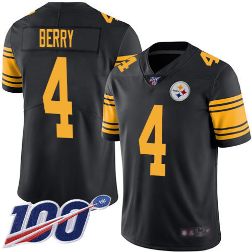 Youth Pittsburgh Steelers Football #4 Limited Black Jordan Berry 100th Season Rush Vapor Untouchable Nike NFL Jersey->youth nfl jersey->Youth Jersey